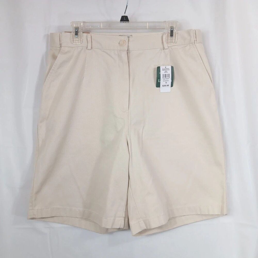 ll bean shorts women Size 16 Beige